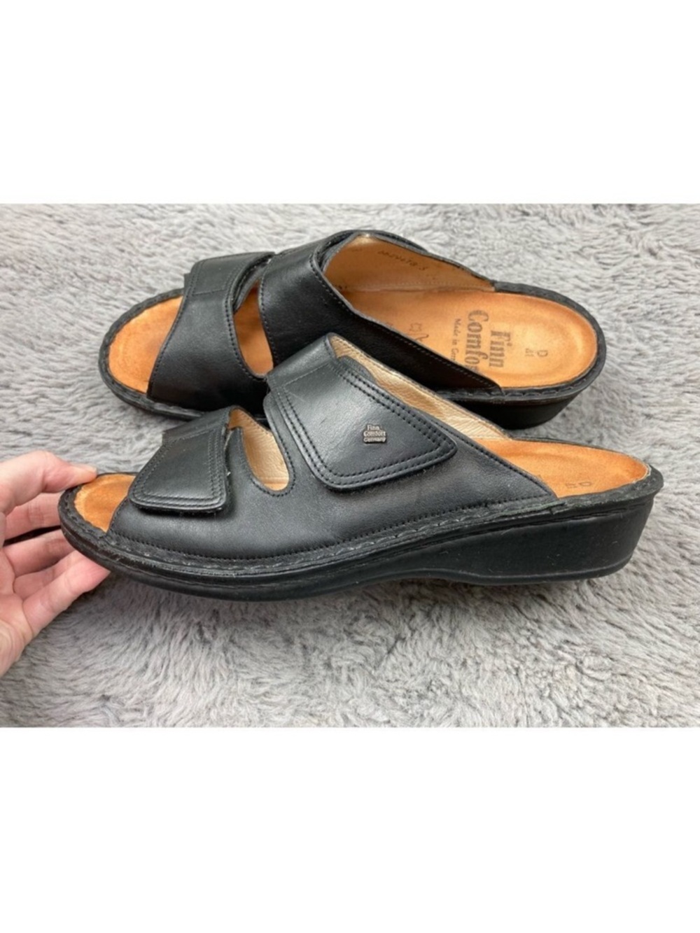 Finn Comfort Women's Jamaica Black Leather sandals